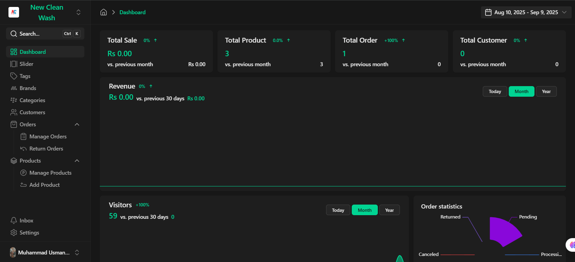 E-Commerce Website with Dashboard & User Panel